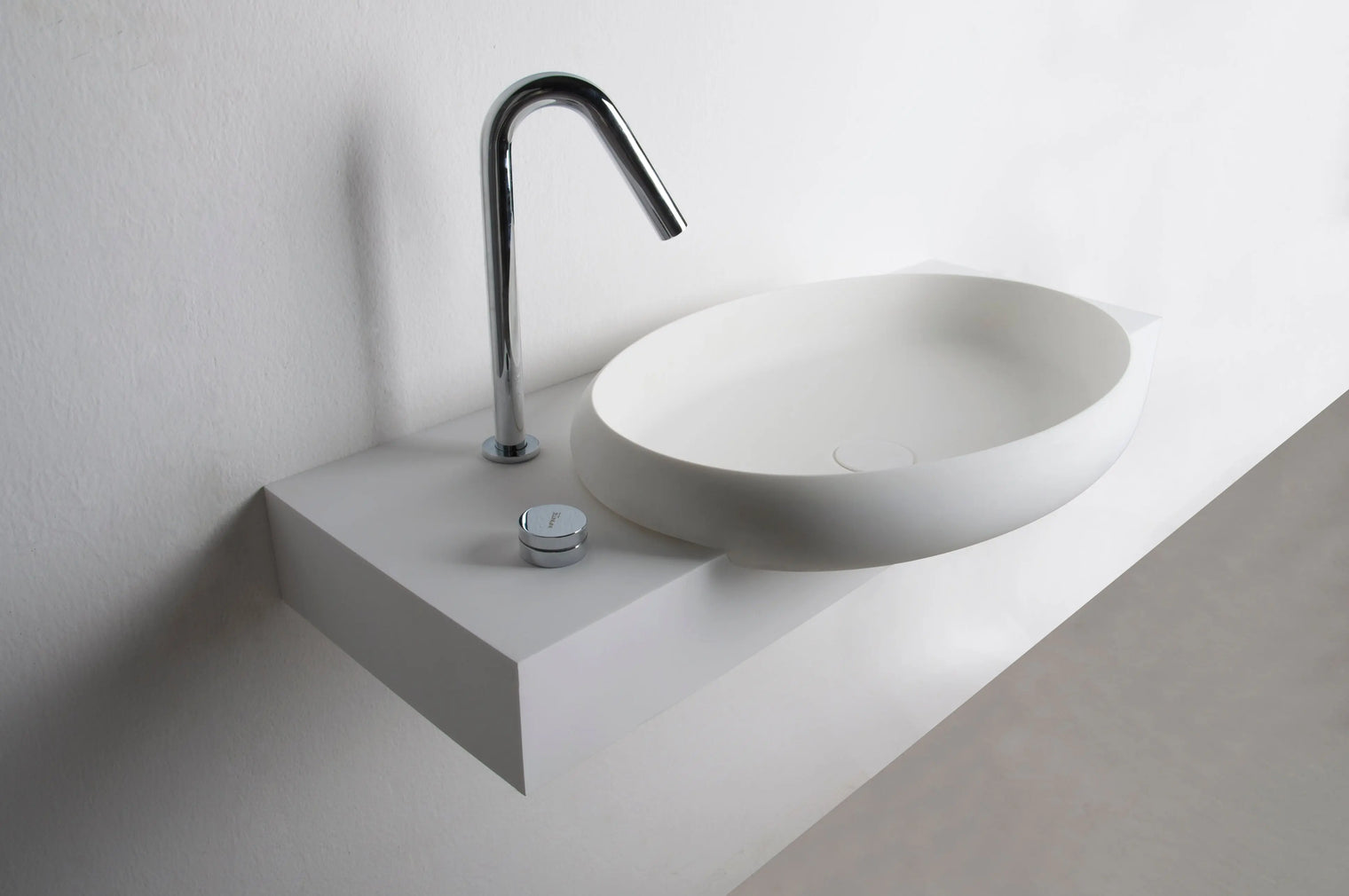 Ardea Semi-Recess Basin (Oval)-WALL MOUNT WASHBASINS-INFINITE-訂造洗手盆,浴室翻新, small size bathtubs, custom-made bathtub HK,freestanding bathtub Hong Kong, 獨立式 浴缸 香港, premium bathtub brands HK, Where to buy bathtubs in Hong Kong, best custom bathroom furniture HK, Infinite Bath, Infinite浴缸, Cloakroom,Vanities, Mirrors,Bathroom Furniture, 浴室裝修,浴室 櫃 訂造