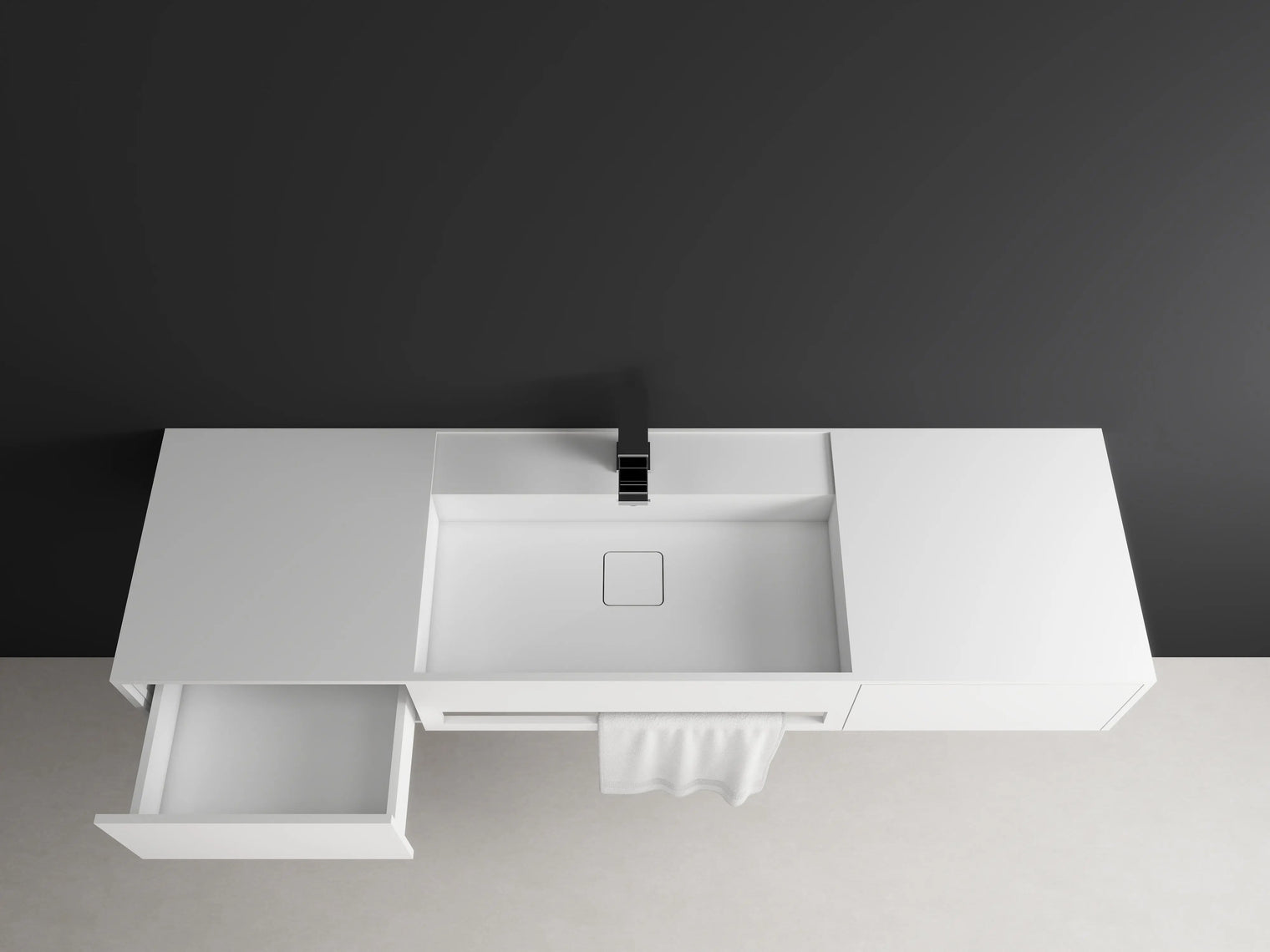 CUBE-X WM 140 basin w/Drawers
