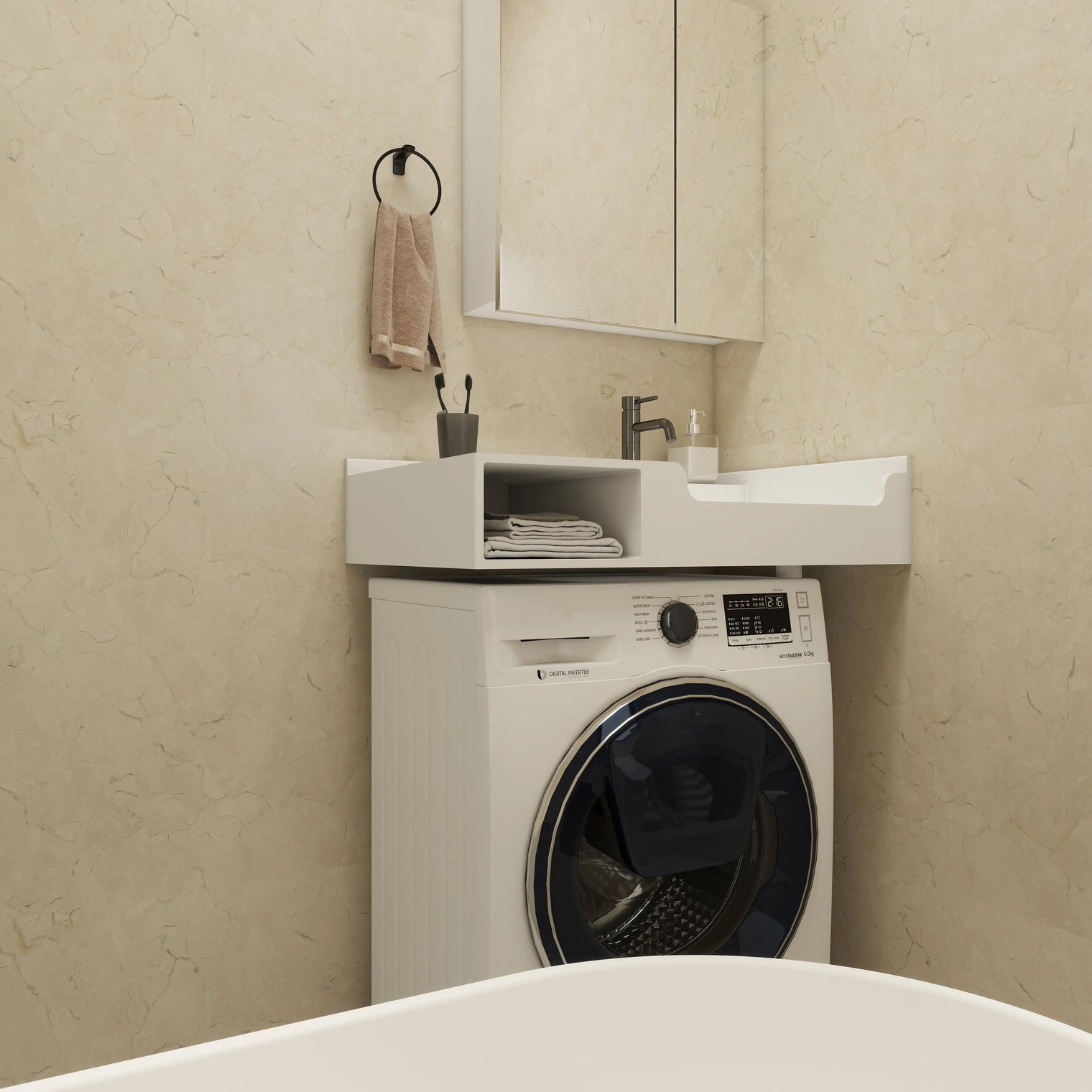 PURE Laundry Sink WM 80R w/Shelf INFINITE