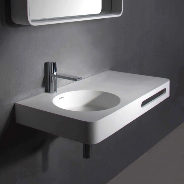 Cirque WM 75L with Towel Bar-WALL MOUNT WASHBASINS-訂造一體無縫洗手盆,Tailor made Washbasins,waterbasin hk, 浴室物料,浴室裝修,訂造洗手盆,浴室翻新,Bathroomware ,Bespoke bathroom,浴室配件,訂造浴室潔具,訂造浴室傢俬,香港 浴室設計 公司,best custom bathroom furniture HK, Infinite Bath