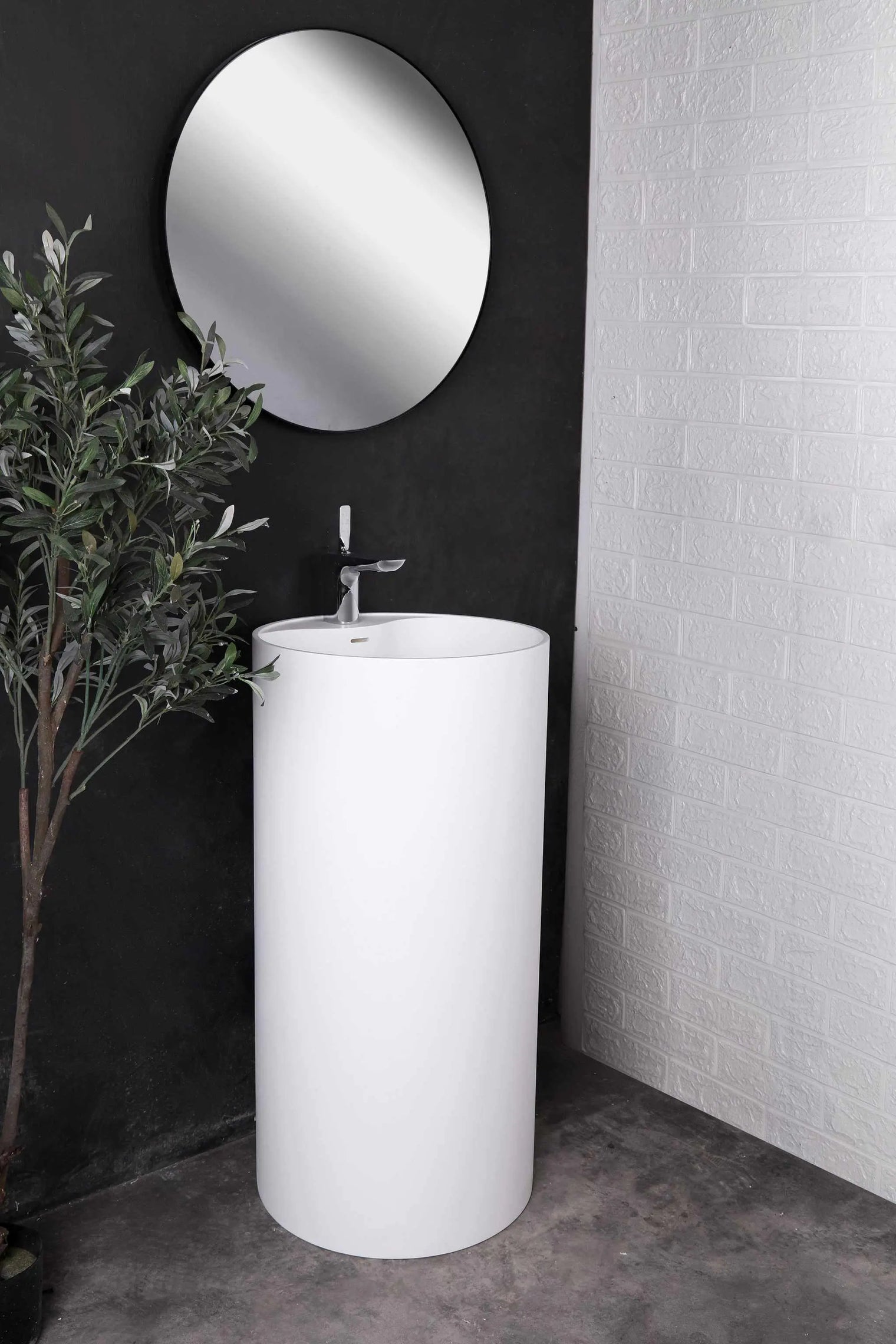 pedestal basin Badia P 45-PEDESTAL WASHBASINS-訂造一體無縫洗手盆,Tailor made Washbasins,waterbasin hk, 浴室物料,浴室裝修,訂造洗手盆,浴室翻新,Bathroomware ,Bespoke bathroom,浴室配件,訂造浴室潔具,訂造浴室傢俬,香港 浴室設計 公司,best custom bathroom furniture HK, Infinite Bath