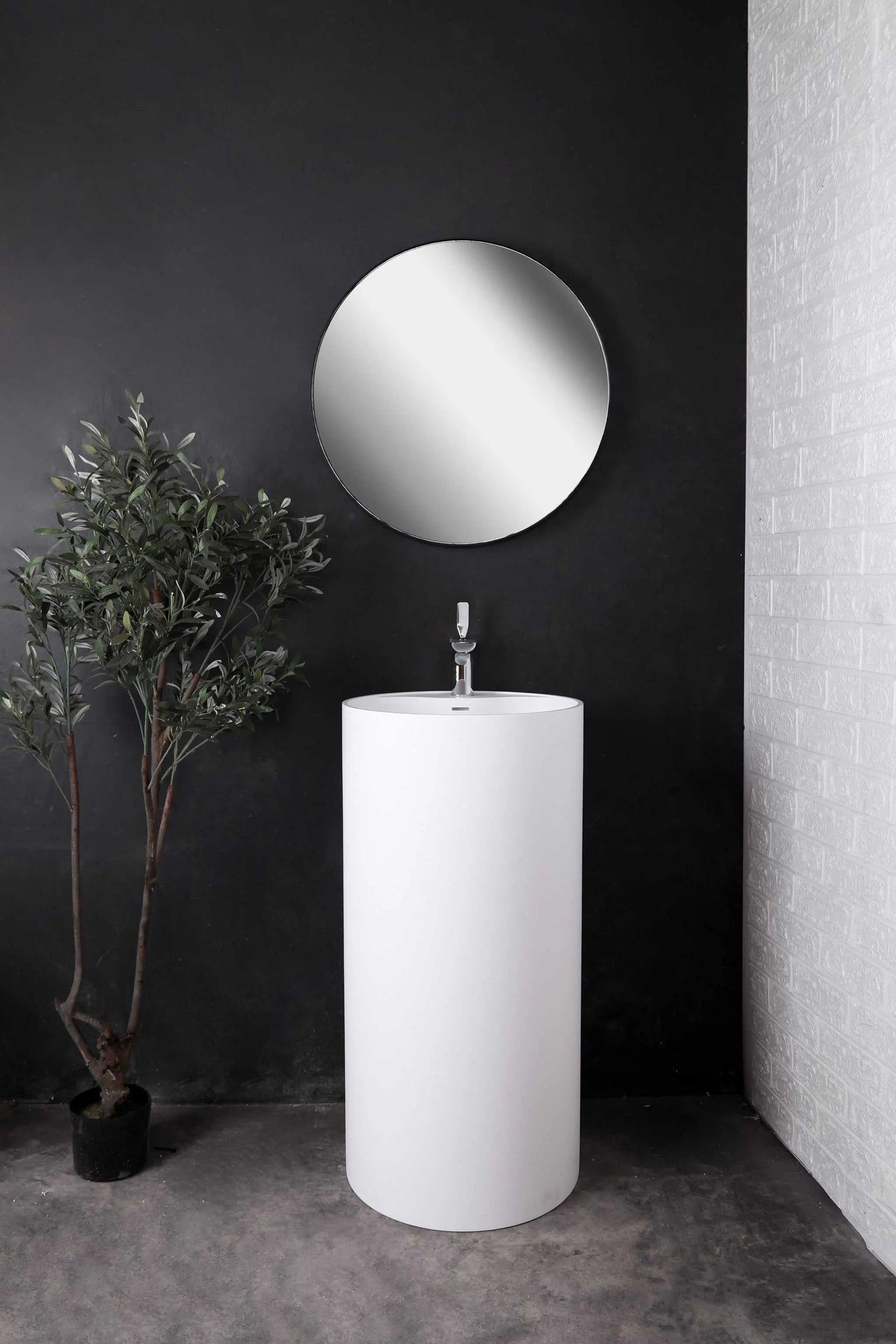 pedestal basin Badia P 45-PEDESTAL WASHBASINS-訂造一體無縫洗手盆,Tailor made Washbasins,waterbasin hk, 浴室物料,浴室裝修,訂造洗手盆,浴室翻新,Bathroomware ,Bespoke bathroom,浴室配件,訂造浴室潔具,訂造浴室傢俬,香港 浴室設計 公司,best custom bathroom furniture HK, Infinite Bath