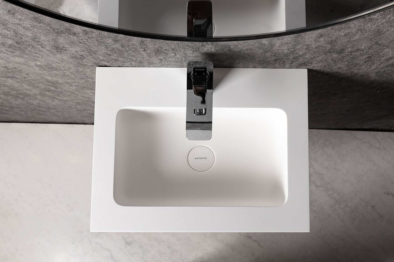 bathroom vanity Vesta WM 50 w/Drawer-WALL MOUNT WASHBASINS-訂造一體無縫洗手盆,Tailor made Washbasins,waterbasin hk, 浴室物料,浴室裝修,訂造洗手盆,浴室翻新,Bathroomware ,Bespoke bathroom,浴室配件,訂造浴室潔具,訂造浴室傢俬,香港 浴室設計 公司,best custom bathroom furniture HK, Infinite Bath