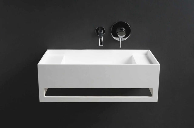 CUBE-X WM 60 w/Towel Bar & Deck-WALL MOUNT WASHBASINS-訂造一體無縫洗手盆,Tailor made Washbasins,waterbasin hk, 浴室物料,浴室裝修,訂造洗手盆,浴室翻新,Bathroomware ,Bespoke bathroom,浴室配件,訂造浴室潔具,訂造浴室傢俬,香港 浴室設計 公司,best custom bathroom furniture HK, Infinite Bath
