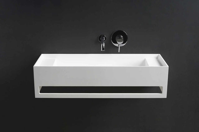 CUBE-X WM 90 w/Towel Bar & Deck-WALL MOUNT WASHBASINS-訂造一體無縫洗手盆,Tailor made Washbasins,waterbasin hk, 浴室物料,浴室裝修,訂造洗手盆,浴室翻新,Bathroomware ,Bespoke bathroom,浴室配件,訂造浴室潔具,訂造浴室傢俬,香港 浴室設計 公司,best custom bathroom furniture HK, Infinite Bath