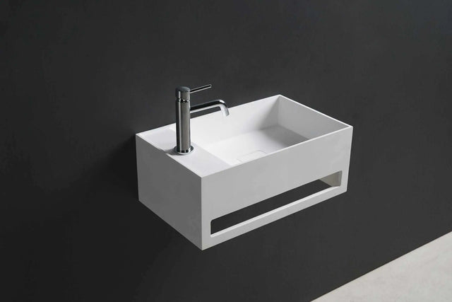 CUBE-X WM 50L w/Towel Bar-WALL MOUNT WASHBASINS-訂造一體無縫洗手盆,Tailor made Washbasins,waterbasin hk, 浴室物料,浴室裝修,訂造洗手盆,浴室翻新,Bathroomware ,Bespoke bathroom,浴室配件,訂造浴室潔具,訂造浴室傢俬,香港 浴室設計 公司,best custom bathroom furniture HK, Infinite Bath