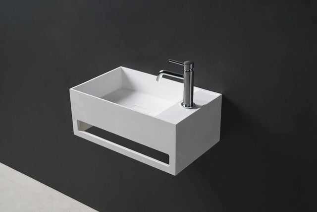 CUBE-X WM 50R w/Towel Bar-WALL MOUNT WASHBASINS-訂造一體無縫洗手盆,Tailor made Washbasins,waterbasin hk, 浴室物料,浴室裝修,訂造洗手盆,浴室翻新,Bathroomware ,Bespoke bathroom,浴室配件,訂造浴室潔具,訂造浴室傢俬,香港 浴室設計 公司,best custom bathroom furniture HK, Infinite Bath