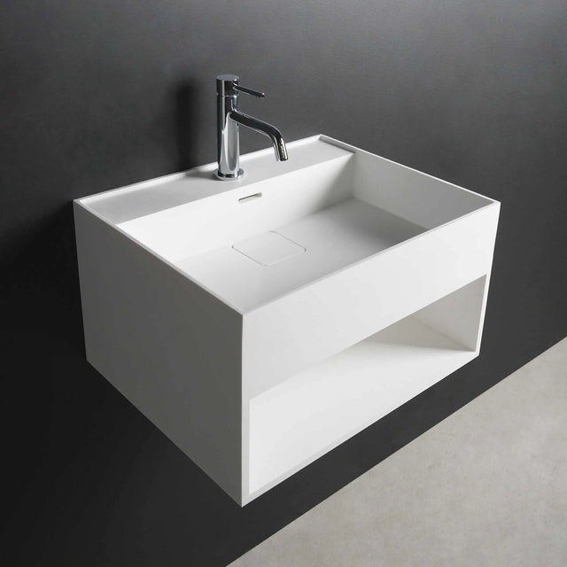 CUBE-X WM 50 w/Shelf-WALL MOUNT WASHBASINS-訂造一體無縫洗手盆,Tailor made Washbasins,waterbasin hk, 浴室物料,浴室裝修,訂造洗手盆,浴室翻新,Bathroomware ,Bespoke bathroom,浴室配件,訂造浴室潔具,訂造浴室傢俬,香港 浴室設計 公司,best custom bathroom furniture HK, Infinite Bath