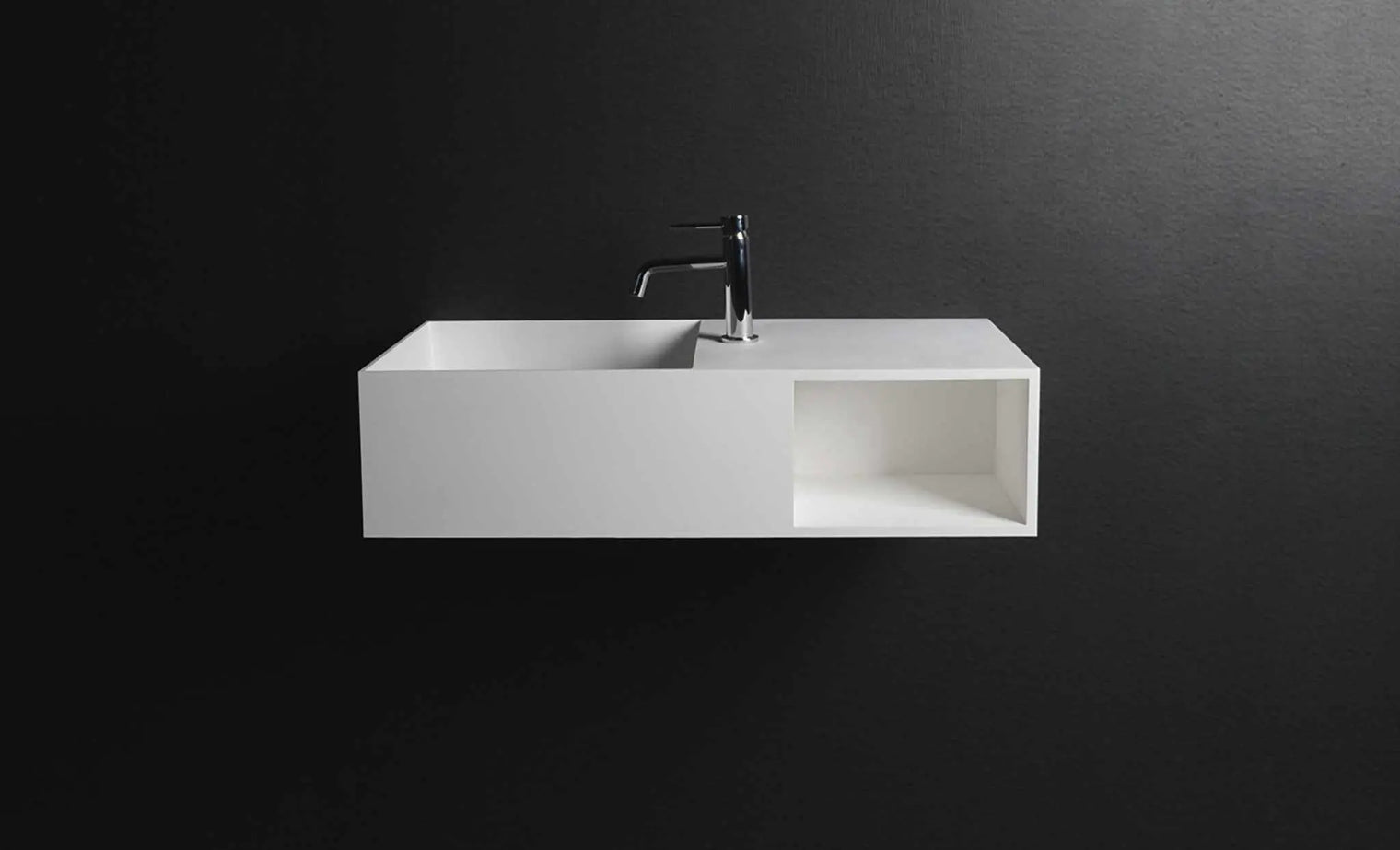 CUBE-X WM 80L w/Shelf-WALL MOUNT WASHBASINS-訂造一體無縫洗手盆,Tailor made Washbasins,waterbasin hk, 浴室物料,浴室裝修,訂造洗手盆,浴室翻新,Bathroomware ,Bespoke bathroom,浴室配件,訂造浴室潔具,訂造浴室傢俬,香港 浴室設計 公司,best custom bathroom furniture HK, Infinite Bath