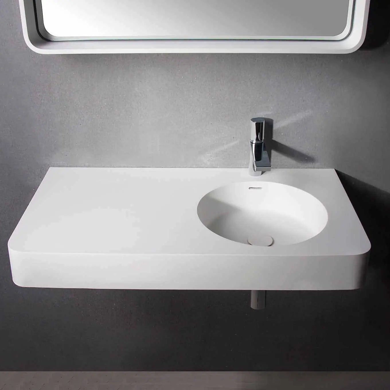 Cirque WM 55R-WALL MOUNT WASHBASINS-訂造一體無縫洗手盆,Tailor made Washbasins,waterbasin hk, 浴室物料,浴室裝修,訂造洗手盆,浴室翻新,Bathroomware ,Bespoke bathroom,浴室配件,訂造浴室潔具,訂造浴室傢俬,香港 浴室設計 公司,best custom bathroom furniture HK, Infinite Bath