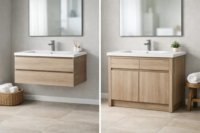 Wall Mounted vs Floor Standing Vanity Choices
