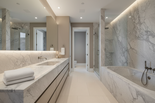 現代浴室設備安裝指南，展現infinite定制膚感石潔具的奢華設計靈感