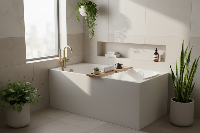 極簡風格迷你浴缸設計靈感，打造高質感現代浴室空間