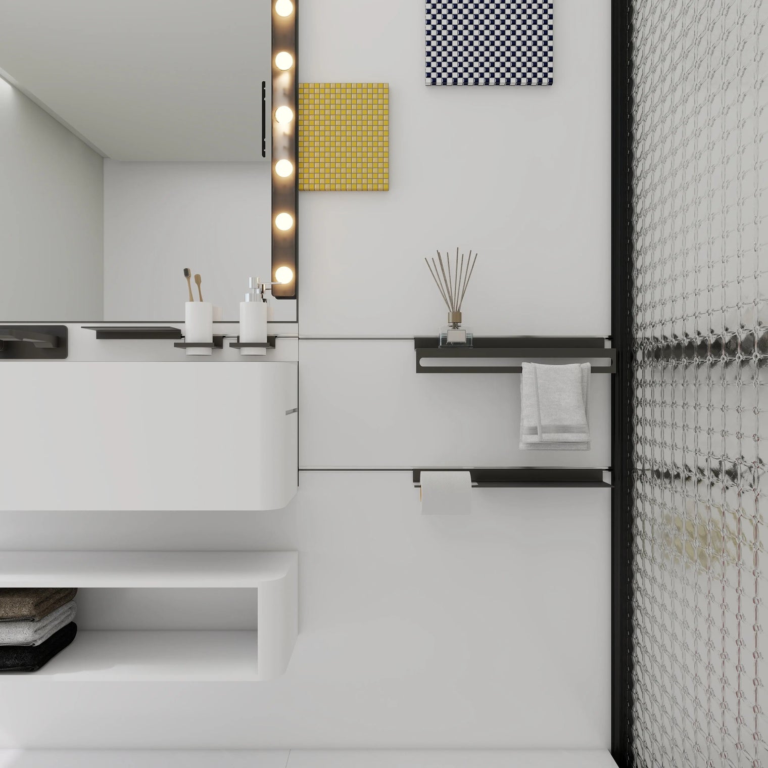 ELEMENTS ACCESSORIES Paper Rail on Left INFINITE BATH