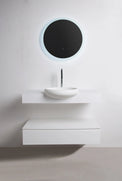 Ardea Semi-Recess Basin (Round)-INFINITE BATH-訂造洗手盆,浴室翻新, small size bathtubs, custom-made bathtub HK,freestanding bathtub Hong Kong, 獨立式 浴缸 香港, premium bathtub brands HK, Where to buy bathtubs in Hong Kong, best custom bathroom furniture HK, Infinite Bath, Infinite浴缸, Cloakroom,Vanities, Mirrors,Bathroom Furniture, 浴室裝修,浴室 櫃 訂造