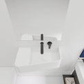 ELEMENTS Wall-Mount Washbasins Bowl on Right w/towel bar INFINITE BATH