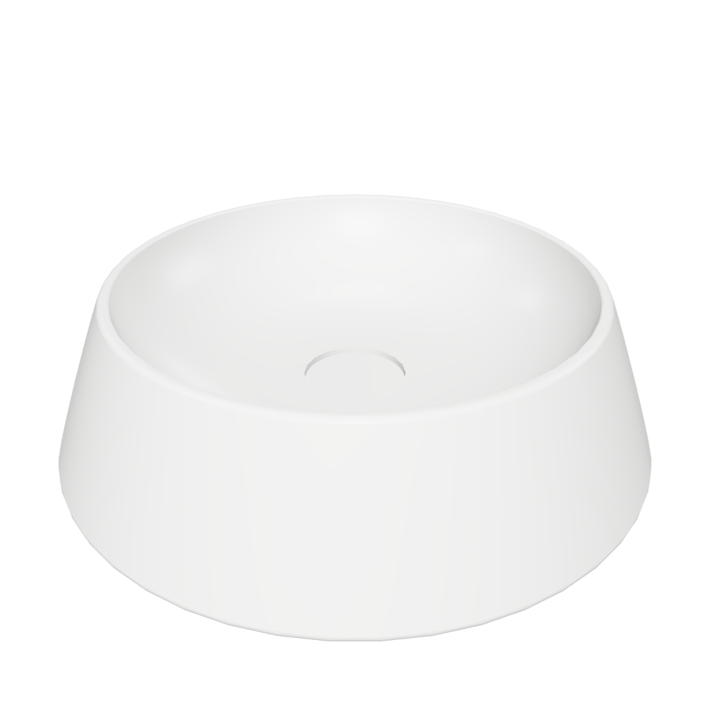 Fujisan D39 Designer Round Solid Surfaces Overcounter Washbasin Fujisan系列39CM圓型人造石設計師檯上式臉盆採用特別溢水設計