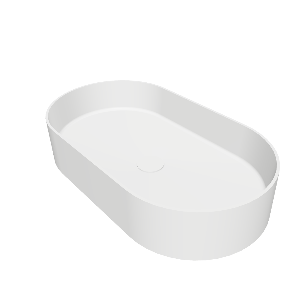 Super Thin Edge E 60CL Ellipse Solid Surfaces Overcounter Washbasin Super Thin Edge系列超薄邊60厘米橢圓型膚感人造石台上洗手盆