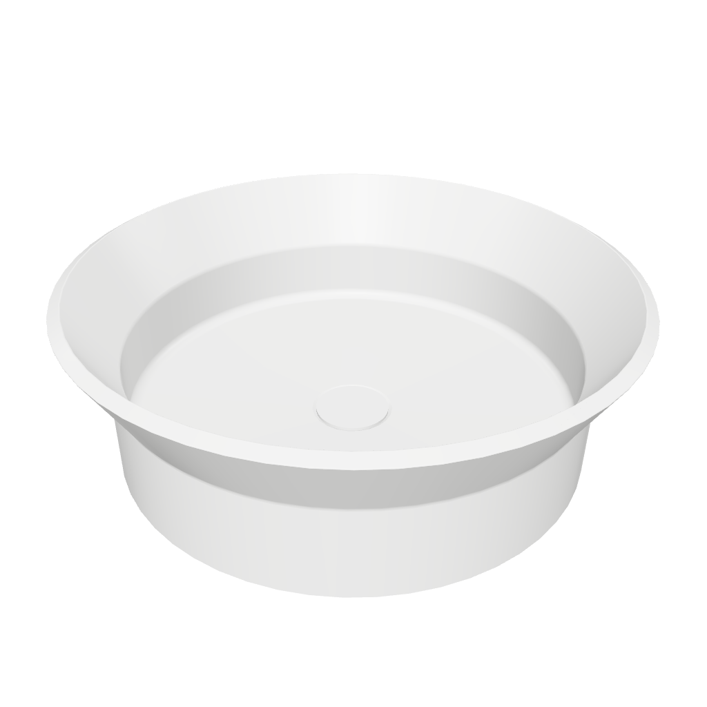 Olbia 50 Designer Round Solid Sufaces Overcounter Washbasin OIbia系列50CM圓型人造石設計師檯上式臉盆採用特別溢水設計