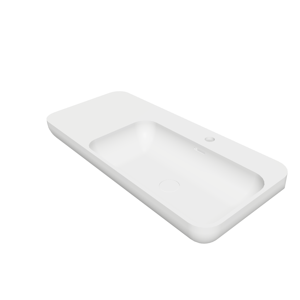 Niagara WM 90R Solid Surfaces Overcounter Washbasin Niagara系列90厘米膚感人造石台上洗手盆