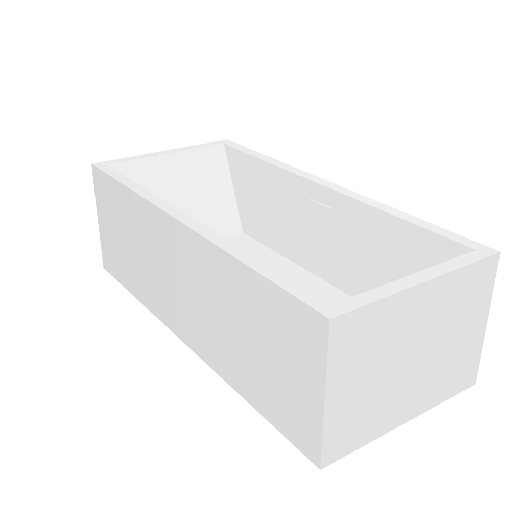 Ancona 180 Freestanding Solid Surfaces Rectangle Bathtub Ancona系列1米8長方型人造石獨立式大浴缸採用特別溢水設計