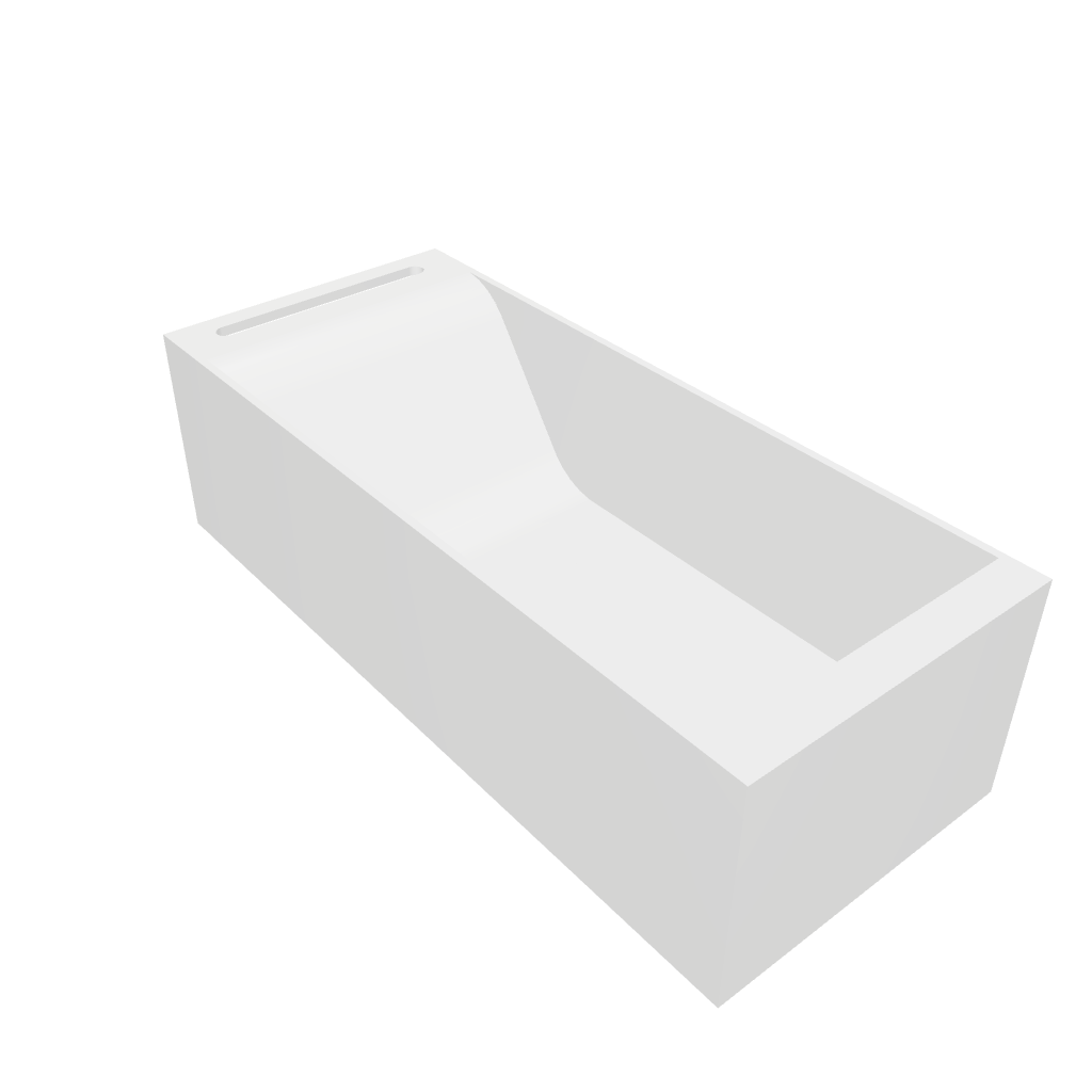 Christianssand 190 Freestanding Designer Solid Surfaces Rectangle Bathtub Christianssand系列1米9長方型人造石設計師獨立式大浴缸採用特別溢水設計