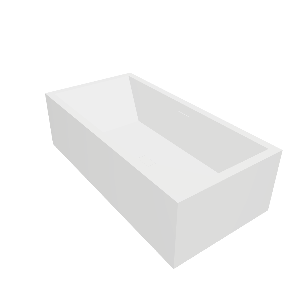 Ancona 200 Freestanding Solid Surfaces Rectangle Bathtub Ancona系列2米長方型人造石獨立式大浴缸採用特別溢水設計