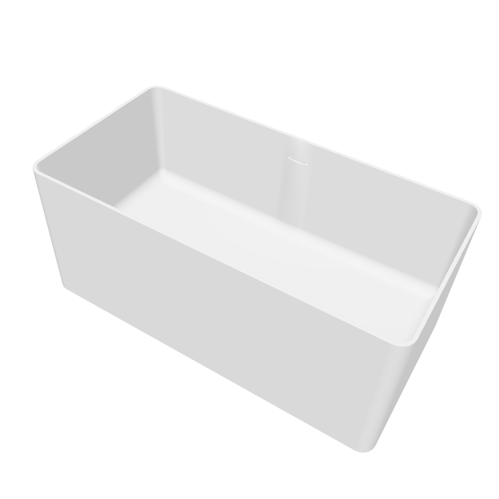 Cirque 130 Freestanding Designer Solid Surfaces Rounded Rectangle Bathtub Cirque系列1米3圓角長方型人造石設計師獨立式蝸居浴缸採用特別溢水設計