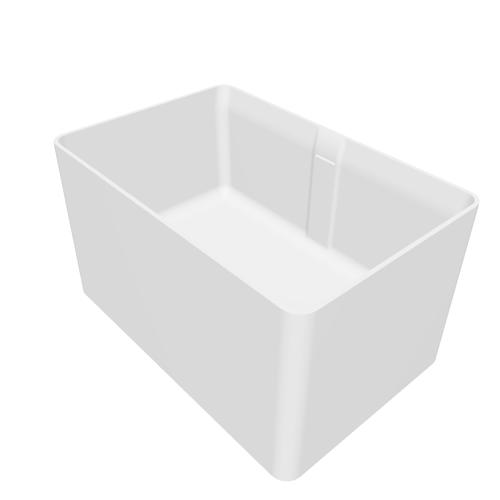 Cirque 100 Freestanding Designer Solid Surfaces Rounded Rectangle Bathtub Cirque系列1米圓角長方型人造石設計師獨立式蝸居浴缸採用特別溢水設計