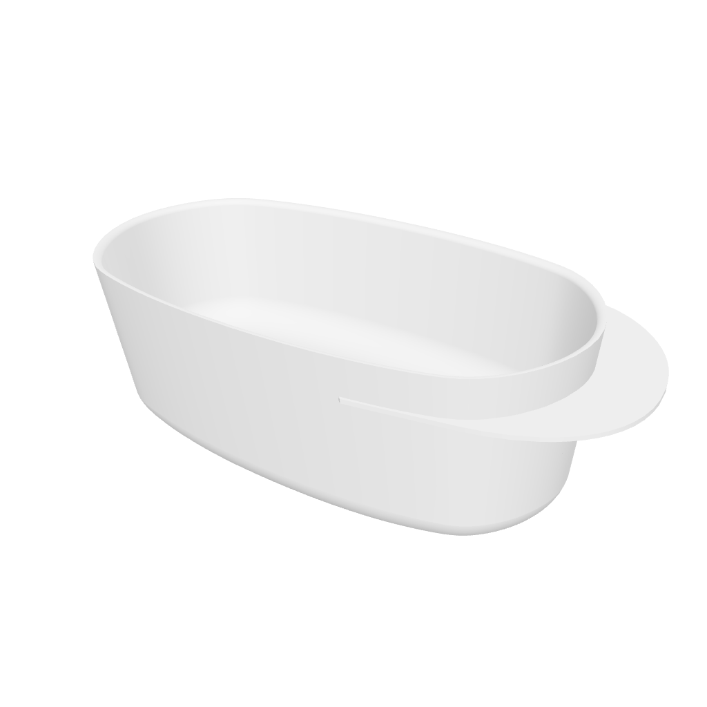 Captop 8.1 Freestanding Designer Solid Surfaces Oval Bathtub Captop系列1米6圓型人造石設計師獨立式大浴缸 邊緣設延伸可放置洗浴用品並採用特別溢水設計