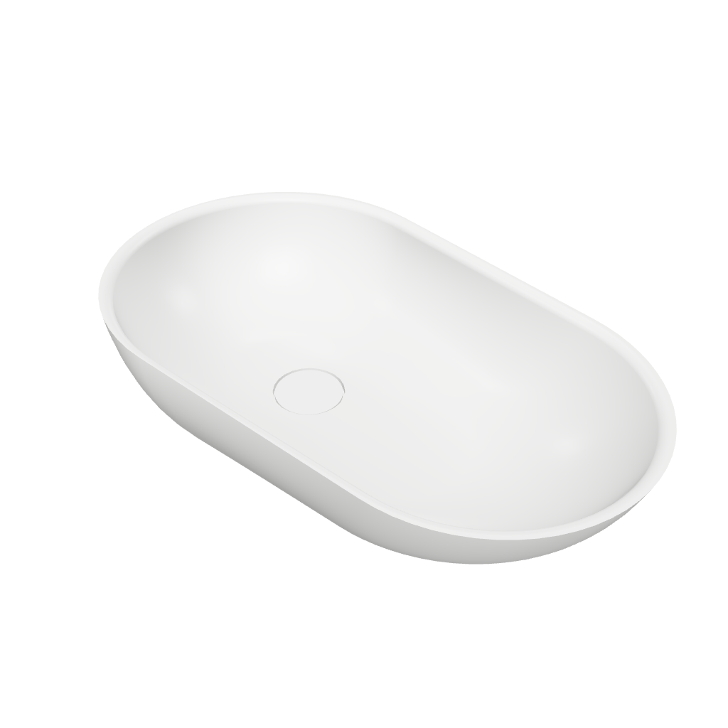 Niagara EG 55 Egg Solid Surfaces Overcounter Washbasin Niagara系列55厘米蛋型膚感人造石台上洗手盆