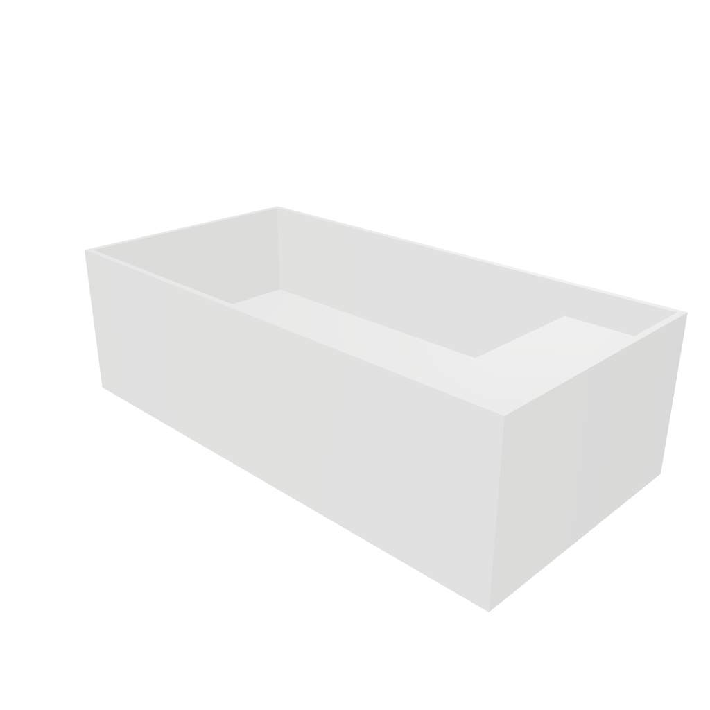 CUBE-X 50 Designer Rectangle Solid Surfaces Overcounter Washbasin CUBE-X系列50CM長方型人造石設計師檯上式臉盆採用特別溢水設計