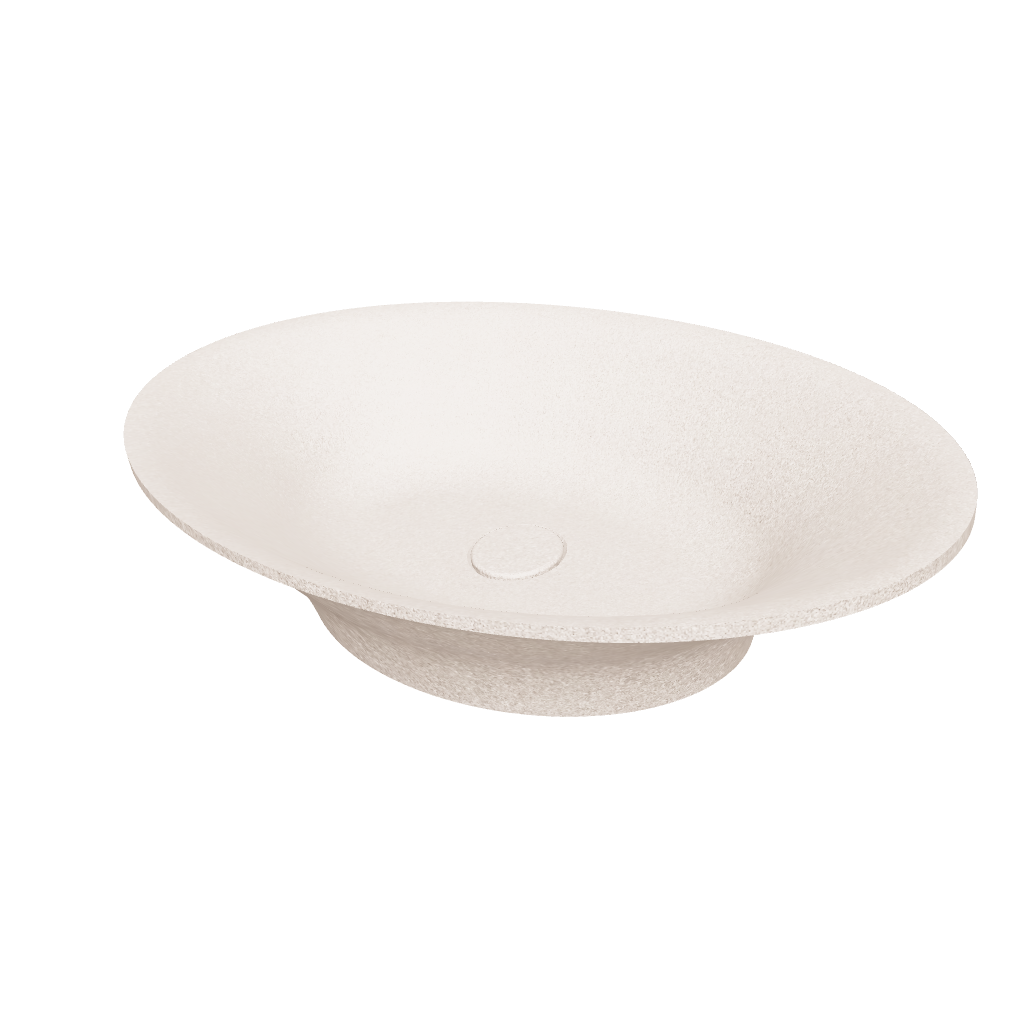 PRATO 60 Designer Round Concrete Overcounter Washbasin PRATO系列60CM圓型水泥設計師檯上式臉盆採用特別溢水設計