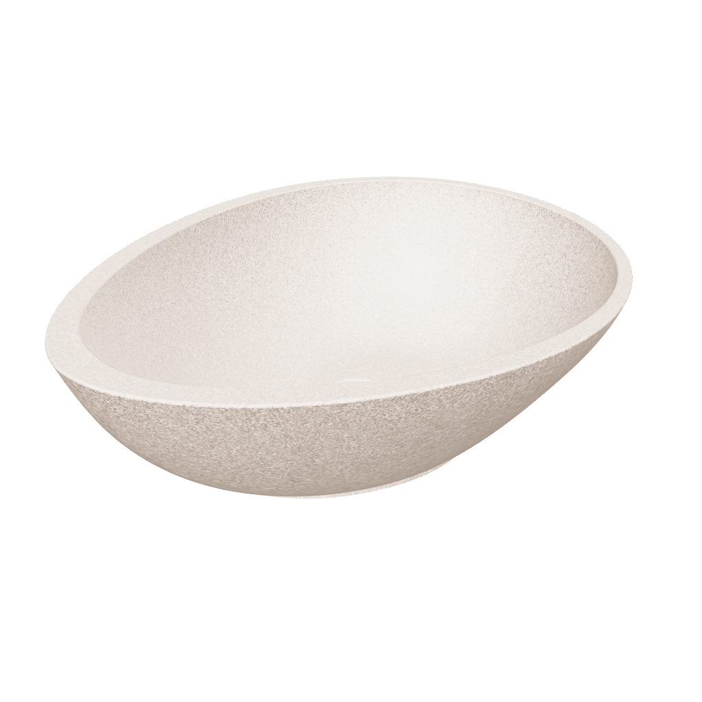 PADUA 53.5 Designer Egg Concrete Overcounter Washbasin PADUA 53.5系列53.5CM蛋型水泥設計師檯上式臉盆採用特別溢水設計