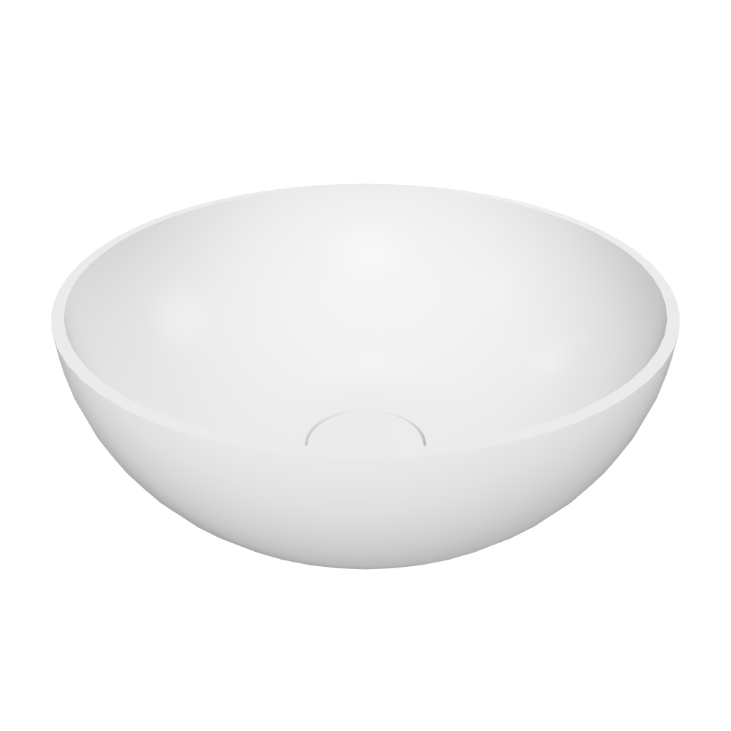 Super Thin Edge 32 Round Solid Surfaces Overcounter Washbasin Super Thin Edge系列超薄邊32厘米圓型膚感人造石台上洗手盆