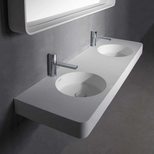 Cirque WM 150DB-WALL MOUNT WASHBASINS-訂造一體無縫洗手盆,Tailor made Washbasins,waterbasin hk, 浴室物料,浴室裝修,訂造洗手盆,浴室翻新,Bathroomware ,Bespoke bathroom,浴室配件,訂造浴室潔具,訂造浴室傢俬,香港 浴室設計 公司,best custom bathroom furniture HK, Infinite Bath
