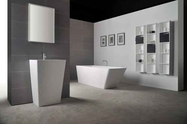 pedestal basin Salina P 55-PEDESTAL WASHBASINS-訂造一體無縫洗手盆,Tailor made Washbasins,waterbasin hk, 浴室物料,浴室裝修,訂造洗手盆,浴室翻新,Bathroomware ,Bespoke bathroom,浴室配件,訂造浴室潔具,訂造浴室傢俬,香港 浴室設計 公司,best custom bathroom furniture HK, Infinite Bath