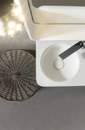 Cirque WM 45L with Towel Bar-WALL MOUNT WASHBASINS-訂造一體無縫洗手盆,Tailor made Washbasins,waterbasin hk, 浴室物料,浴室裝修,訂造洗手盆,浴室翻新,Bathroomware ,Bespoke bathroom,浴室配件,訂造浴室潔具,訂造浴室傢俬,香港 浴室設計 公司,best custom bathroom furniture HK, Infinite Bath