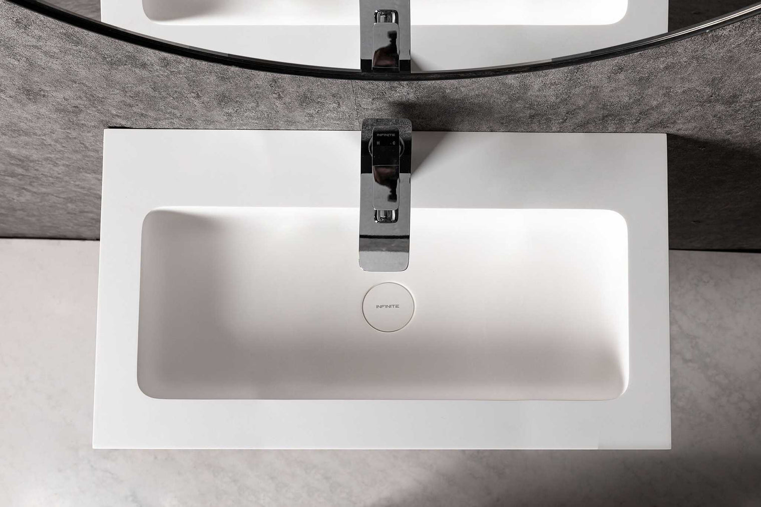 bathroom vanity Vesta WM 80 w/Drawer-WALL MOUNT WASHBASINS-訂造一體無縫洗手盆,Tailor made Washbasins,waterbasin hk, 浴室物料,浴室裝修,訂造洗手盆,浴室翻新,Bathroomware ,Bespoke bathroom,浴室配件,訂造浴室潔具,訂造浴室傢俬,香港 浴室設計 公司,best custom bathroom furniture HK, Infinite Bath