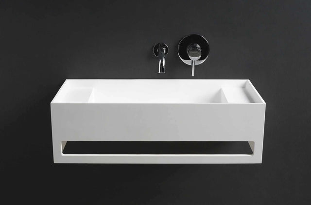 CUBE-X WM 70 w/Towel Bar & Deck-WALL MOUNT WASHBASINS-訂造一體無縫洗手盆,Tailor made Washbasins,waterbasin hk, 浴室物料,浴室裝修,訂造洗手盆,浴室翻新,Bathroomware ,Bespoke bathroom,浴室配件,訂造浴室潔具,訂造浴室傢俬,香港 浴室設計 公司,best custom bathroom furniture HK, Infinite Bath