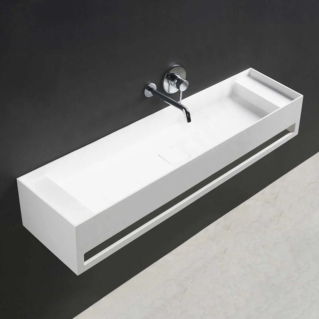 CUBE-X WM 100 w/Towel Bar & Deck-WALL MOUNT WASHBASINS-訂造一體無縫洗手盆,Tailor made Washbasins,waterbasin hk, 浴室物料,浴室裝修,訂造洗手盆,浴室翻新,Bathroomware ,Bespoke bathroom,浴室配件,訂造浴室潔具,訂造浴室傢俬,香港 浴室設計 公司,best custom bathroom furniture HK, Infinite Bath
