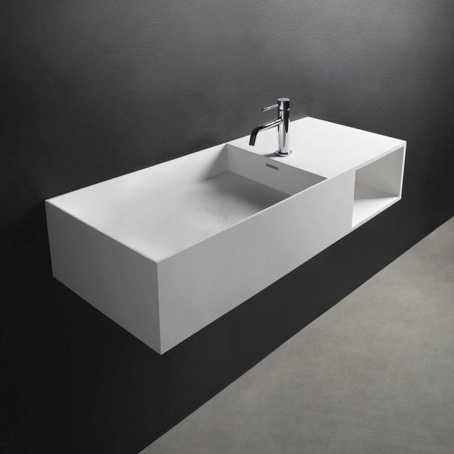 CUBE-X WM 100L w/Shelf-WALL MOUNT WASHBASINS-訂造一體無縫洗手盆,Tailor made Washbasins,waterbasin hk, 浴室物料,浴室裝修,訂造洗手盆,浴室翻新,Bathroomware ,Bespoke bathroom,浴室配件,訂造浴室潔具,訂造浴室傢俬,香港 浴室設計 公司,best custom bathroom furniture HK, Infinite Bath