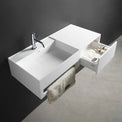 bathroom vanity CUBE-X WM 90L w/Drawer-WALL MOUNT WASHBASINS-訂造一體無縫洗手盆,Tailor made Washbasins,waterbasin hk, 浴室物料,浴室裝修,訂造洗手盆,浴室翻新,Bathroomware ,Bespoke bathroom,浴室配件,訂造浴室潔具,訂造浴室傢俬,香港 浴室設計 公司,best custom bathroom furniture HK, Infinite Bath