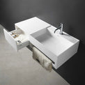 bathroom vanity CUBE-X WM 90R w/Drawer-WALL MOUNT WASHBASINS-訂造一體無縫洗手盆,Tailor made Washbasins,waterbasin hk, 浴室物料,浴室裝修,訂造洗手盆,浴室翻新,Bathroomware ,Bespoke bathroom,浴室配件,訂造浴室潔具,訂造浴室傢俬,香港 浴室設計 公司,best custom bathroom furniture HK, Infinite Bath
