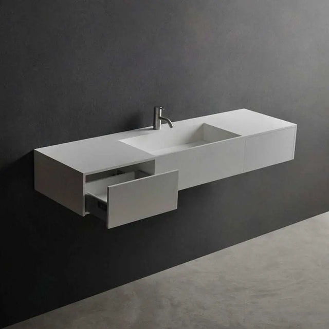 bathroom vanity CUBE-X WM 120 w/Drawers-WALL MOUNT WASHBASINS-訂造一體無縫洗手盆,Tailor made Washbasins,waterbasin hk, 浴室物料,浴室裝修,訂造洗手盆,浴室翻新,Bathroomware ,Bespoke bathroom,浴室配件,訂造浴室潔具,訂造浴室傢俬,香港 浴室設計 公司,best custom bathroom furniture HK, Infinite Bath