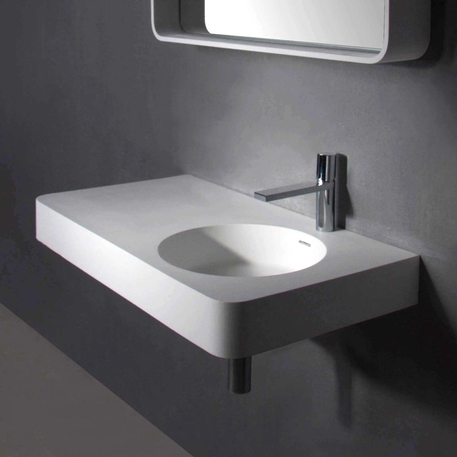 Cirque WM 55R-WALL MOUNT WASHBASINS-訂造一體無縫洗手盆,Tailor made Washbasins,waterbasin hk, 浴室物料,浴室裝修,訂造洗手盆,浴室翻新,Bathroomware ,Bespoke bathroom,浴室配件,訂造浴室潔具,訂造浴室傢俬,香港 浴室設計 公司,best custom bathroom furniture HK, Infinite Bath