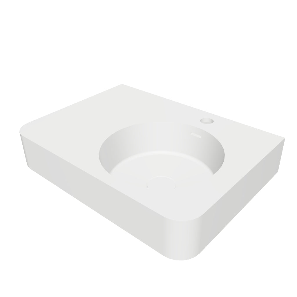 INFINITE | Cirque WM 55R | Wall Mount Washbasin | INFINITE Solid Surfaces