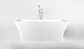 Modern white Ragusa 165 freestanding bathtubs with built-in overflow and pop-up drainage